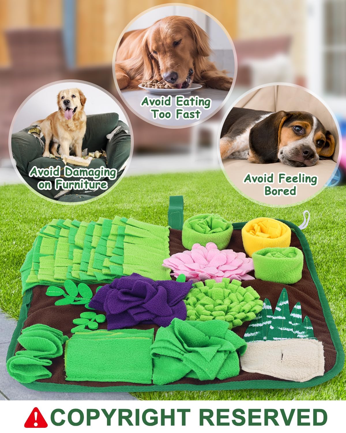Foto 3 pulgar | Snuffle Mat Ciyvolyeen Succulent Para Perros Y Gatos - Venta Internacional.