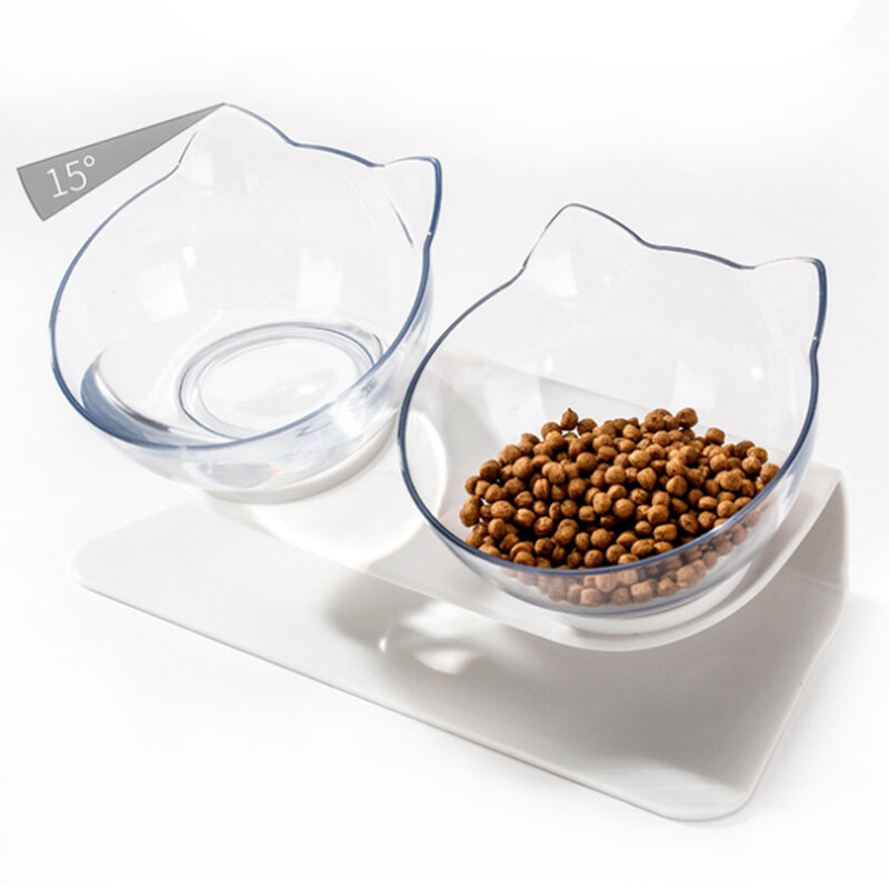 Cuencos De Comida Elevados (cuenco Doble) Con Soporte Para Perros Y Gatos - Venta Internacional.