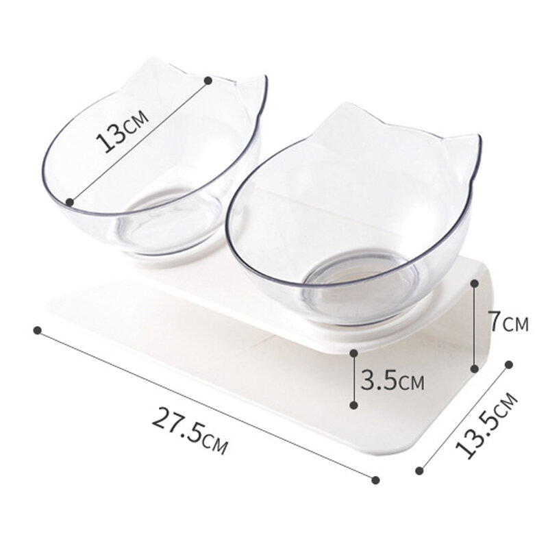 Foto 3 pulgar | Cuencos De Comida Elevados (cuenco Doble) Con Soporte Para Perros Y Gatos - Venta Internacional.