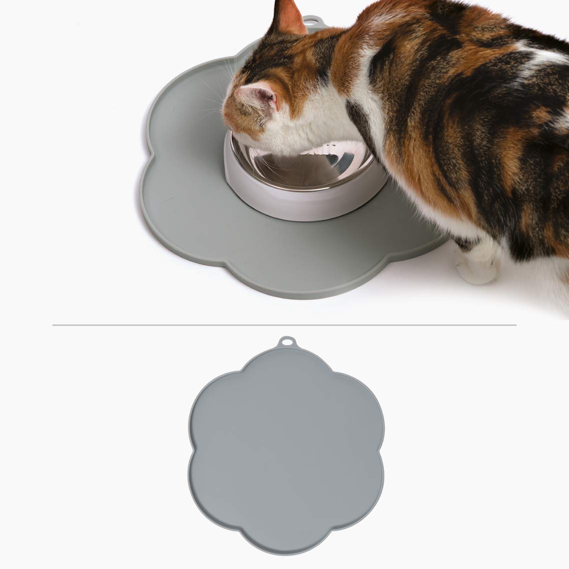 Foto 4 pulgar | Mantel Individual Catit Cat Con Forma De Flor, Color Gris, 30 Cm De Diámetro - Venta Internacional.
