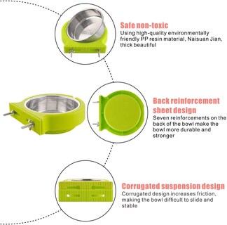 Foto 3 | Cuenco Crate Dog Extraíble De Acero Inoxidable Para Comida Y Agua - Venta Internacional.