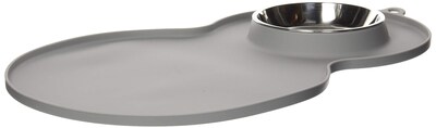 Foto 1 | Mantel Individual Cat Catit Con Forma De Cacahuete, Gris, Con Cuenco De Acero Inoxidable - Venta Internacional.