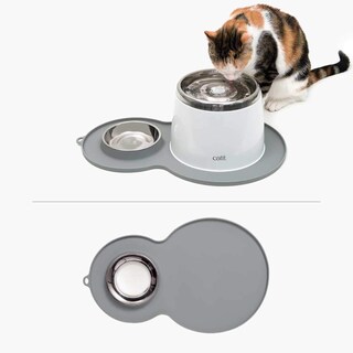 Foto 4 | Mantel Individual Cat Catit Con Forma De Cacahuete, Gris, Con Cuenco De Acero Inoxidable - Venta Internacional.