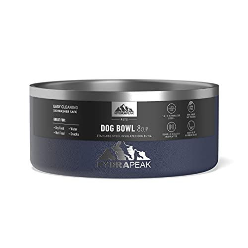 Foto 4 | Cuenco Para Perros Hydrapeak, Antideslizante, Acero Inoxidable, 1,9 L (azul Marino) - Venta Internacional.