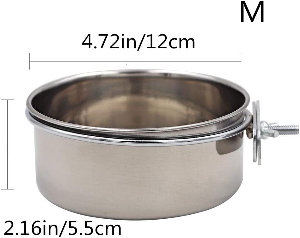 Cuenco De Agua Para Comida Para Mascotas Con Soporte De Pinza De Acero Inoxidable - Venta Internacional.