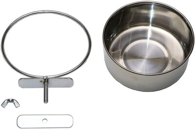 Foto 2 | Cuenco De Agua Para Comida Para Mascotas Con Soporte De Pinza De Acero Inoxidable - Venta Internacional.