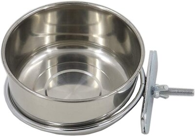 Foto 3 | Cuenco De Agua Para Comida Para Mascotas Con Soporte De Pinza De Acero Inoxidable - Venta Internacional.