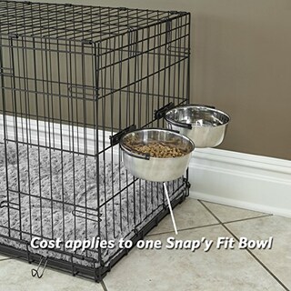 Foto 4 | Food Bowl Midwest Homes Para Mascotas Snap'y Fit De Acero Inoxidable - Venta Internacional.