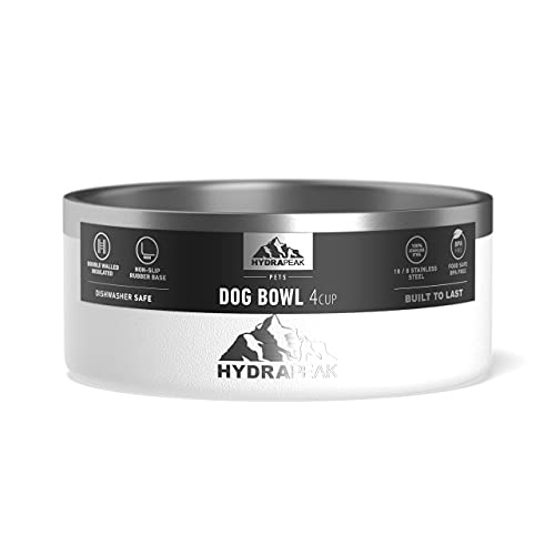 Foto 5 pulgar | Cuenco Para Perros Hydrapeak Antideslizante De Acero Inoxidable, 1 L (blanco) - Venta Internacional.