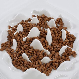 Foto 3 | Cuenco De Cerámica Slow Feeder Huoguo Para Gatos Y Perros, Color Blanco - Venta Internacional.