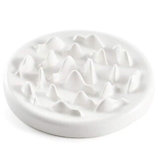 Foto 1 | Cuenco De Cerámica Slow Feeder Huoguo Para Gatos Y Perros, Color Blanco - Venta Internacional.
