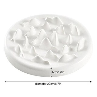Foto 2 | Cuenco De Cerámica Slow Feeder Huoguo Para Gatos Y Perros, Color Blanco - Venta Internacional.
