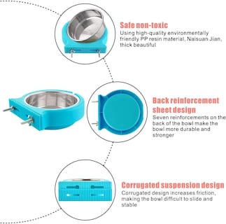 Foto 2 | Comedero De Agua Y Comida Extraíble De Acero Inoxidable Crate Dog Bowl - Venta Internacional.
