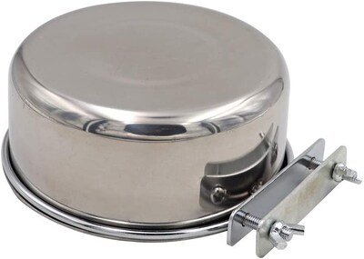 Foto 4 | Cuenco De Agua Para Comida Para Mascotas Con Soporte De Pinza De Acero Inoxidable - Venta Internacional.