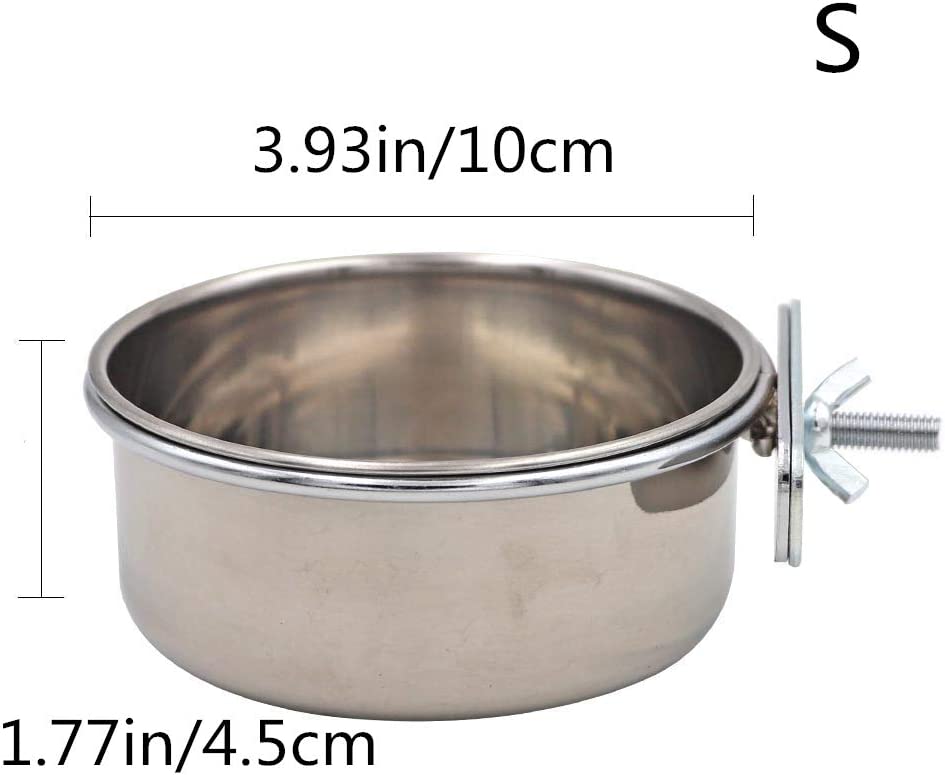 Cuenco De Agua Para Comida Para Mascotas Con Soporte De Pinza De Acero Inoxidable - Venta Internacional.