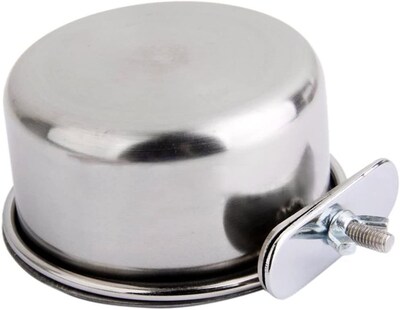 Foto 3 | Cuenco De Agua Para Comida Para Mascotas Con Soporte De Pinza De Acero Inoxidable - Venta Internacional.