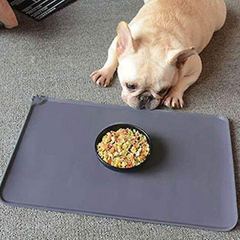 Foto 4 | Alfombrilla De Silicona Para Alimentación De Mascotas Para Gatos, Impermeable, Gris - Venta Internacional.