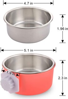 Foto 5 | Comedero De Agua Y Comida Extraíble De Acero Inoxidable Crate Dog Bowl - Venta Internacional.