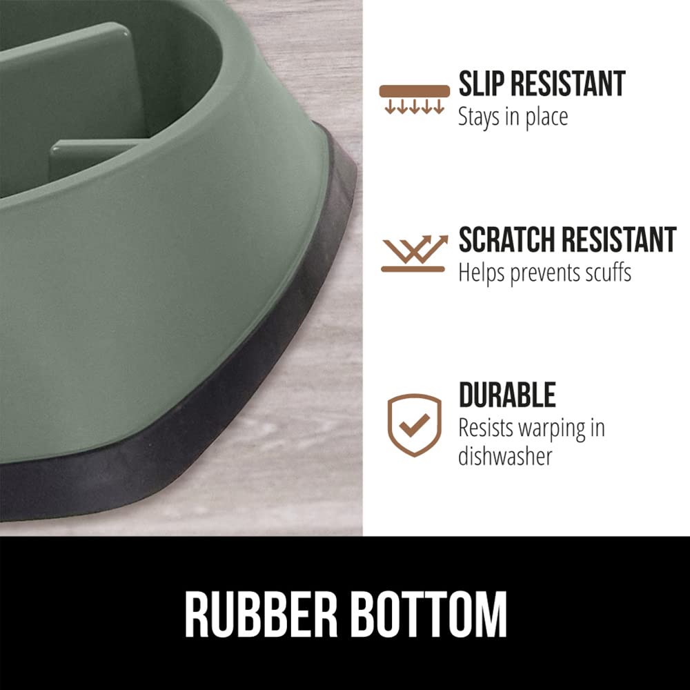 Foto 5 pulgar | Cuenco Para Perros Slow Feeder Gorilla Grip, 2 Tazas, Color Verde Salvia - Venta Internacional.