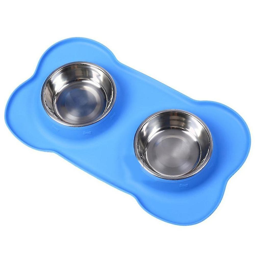 Foto 2 pulgar | Alfombrillas De Silicona Para Cajas De Arena Para Gatos, Doble Cuenco Para Perros - Venta Internacional.