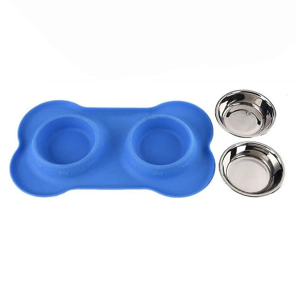 Foto 4 pulgar | Alfombrillas De Silicona Para Cajas De Arena Para Gatos, Doble Cuenco Para Perros - Venta Internacional.