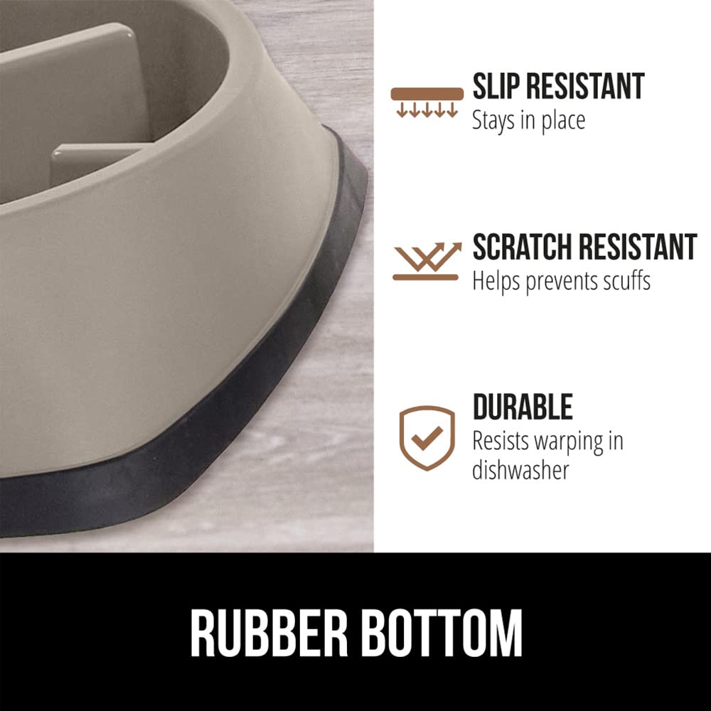 Foto 5 pulgar | Cuenco Para Perros Slow Feeder Gorilla Grip, 1 Taza, Color Beige, 100% Libre De Bpa - Venta Internacional.
