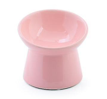 Cuenco Elevado De Cerámica Para Mascotas Para Perros Y Gatos, Color Rosa - Venta Internacional.
