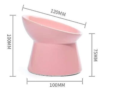 Foto 2 | Cuenco Elevado De Cerámica Para Mascotas Para Perros Y Gatos, Color Rosa - Venta Internacional.