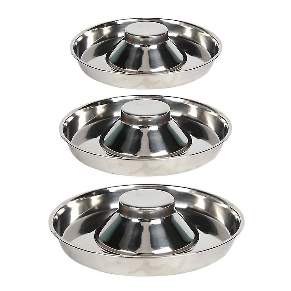 Foto 2 pulgar | Juego De Cuencos De 3 Comederos Lentos De Acero Inoxidable Para Gatos Y Perros - Venta Internacional.