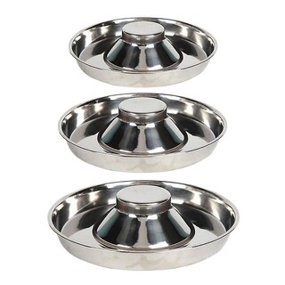 Foto 1 | Juego De Cuencos De 3 Comederos Lentos De Acero Inoxidable Para Gatos Y Perros - Venta Internacional.