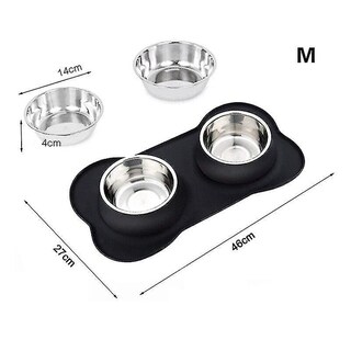 Foto 2 | Cuencos Huoguo De Acero Inoxidable Para Alimentación De Mascotas, Perros Y Gatos, Gris - Venta Internacional.