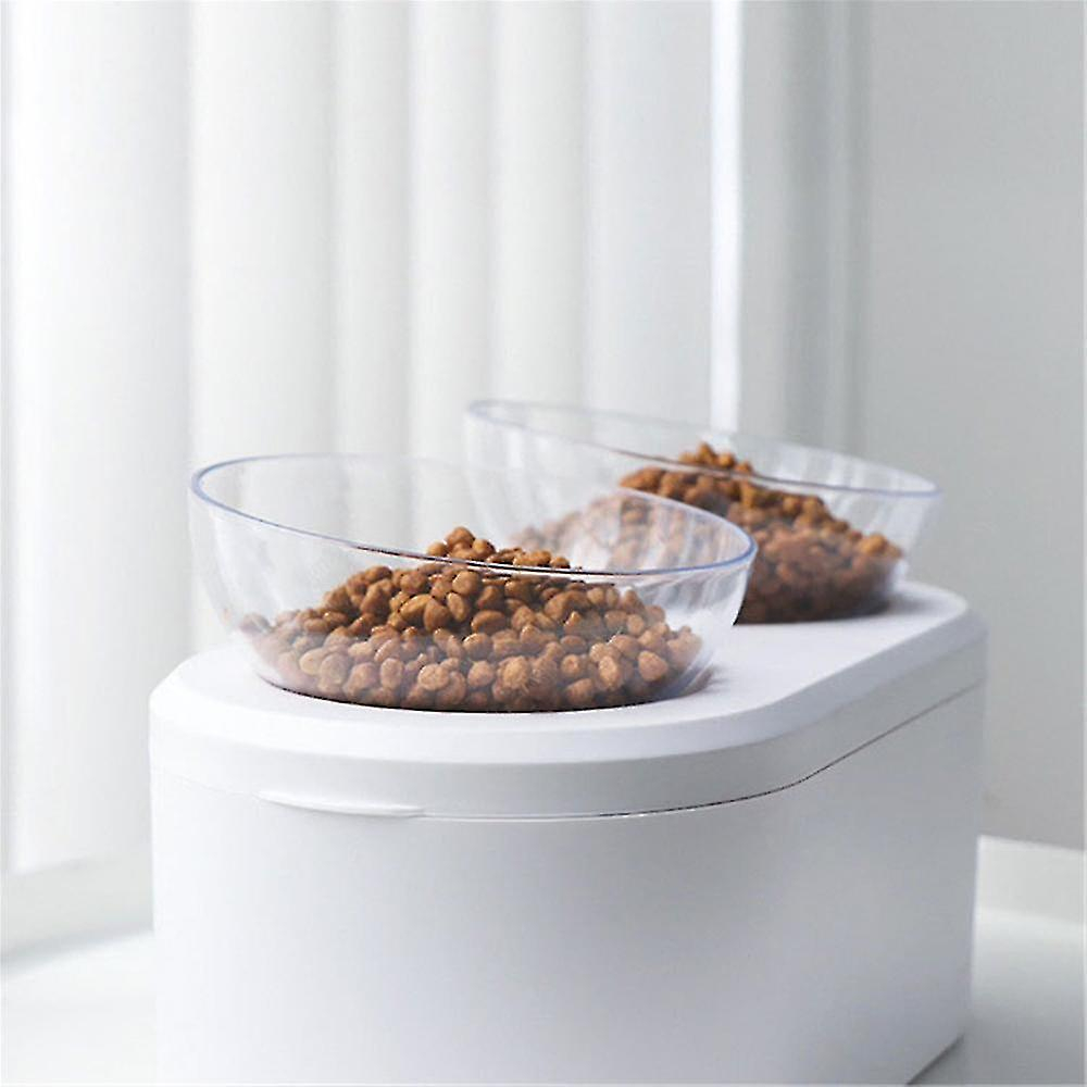 Foto 4 pulgar | Comederos Para Mascotas Huoguo, Blancos, Dobles, Con Soporte De 4,5 L De Capacidad - Venta Internacional.