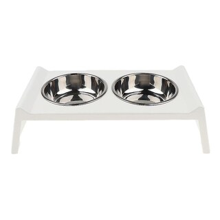 Foto 3 | Comederos Para Mascotas De Acero Inoxidable Con Soporte Acrílico - Venta Internacional.