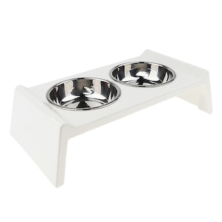 Foto 7 | Comederos Para Mascotas De Acero Inoxidable Con Soporte Acrílico - Venta Internacional.
