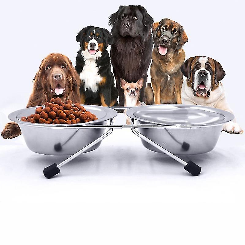 Foto 6 pulgar | Cuencos Dobles De Acero Inoxidable Para Perros Levantados - Venta Internacional.