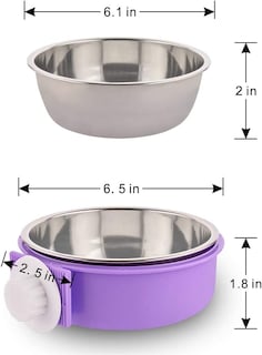 Foto 4 | Cuenco Crate Dog Extraíble De Acero Inoxidable Para Comida Y Agua - Venta Internacional.