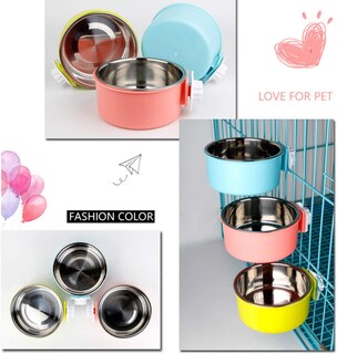 Foto 3 | Comedero De Agua Y Comida Extraíble De Acero Inoxidable Crate Dog Bowl - Venta Internacional.