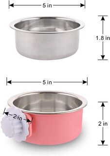Foto 5 | Comedero De Agua Y Comida Extraíble De Acero Inoxidable Crate Dog Bowl - Venta Internacional.