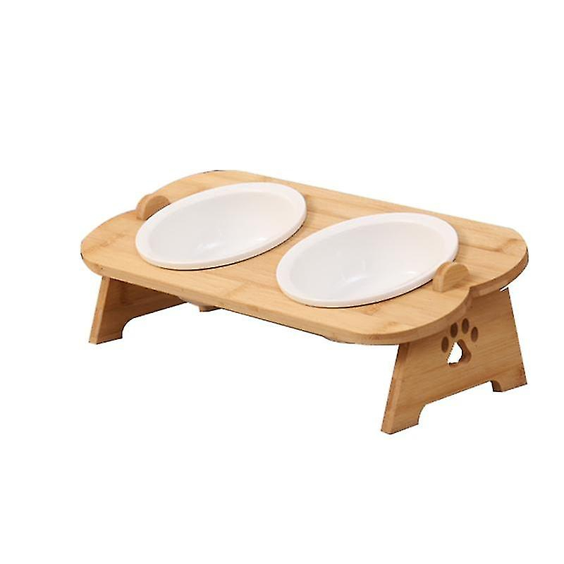 Comederos Huoguo Para Gatos Y Perros, Cerámica, Acero Inoxidable, Con Biela - Venta Internacional.
