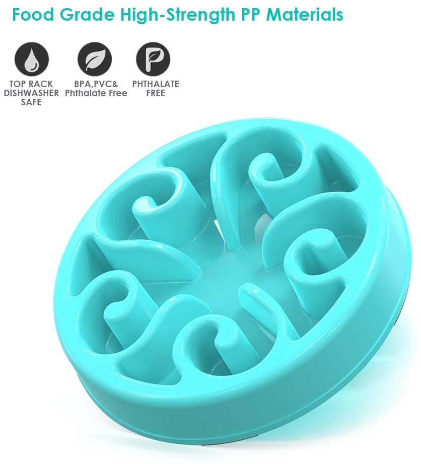 Foto 4 pulgar | Comedero Lento Para Perros Y Gatos Jieyou Blue Para Perros Y Gatos Pequeños Y Medianos - Venta Internacional.