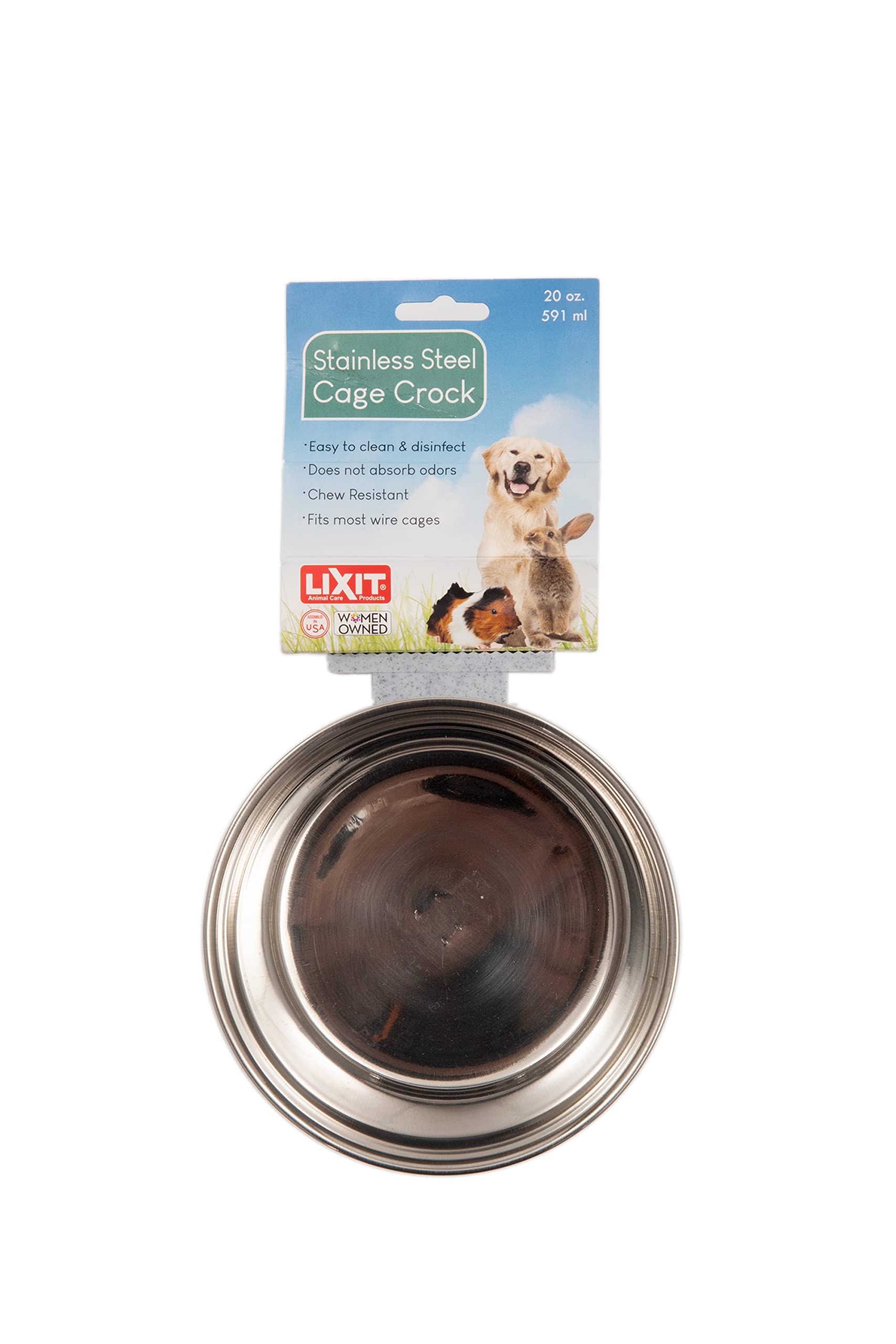 Foto 2 pulgar | Cage Bowl Lixit Quick Lock Para Animales Pequeños, 600 Ml, Acero Inoxidable - Venta Internacional.