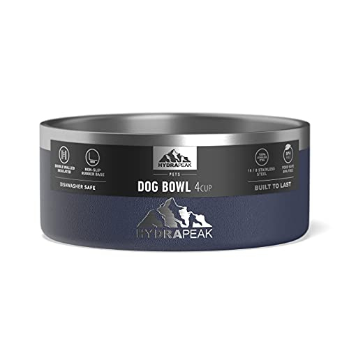 Foto 5 pulgar | Cuenco Para Perros Hydrapeak Antideslizante De Acero Inoxidable, 1 L (azul Marino) - Venta Internacional.