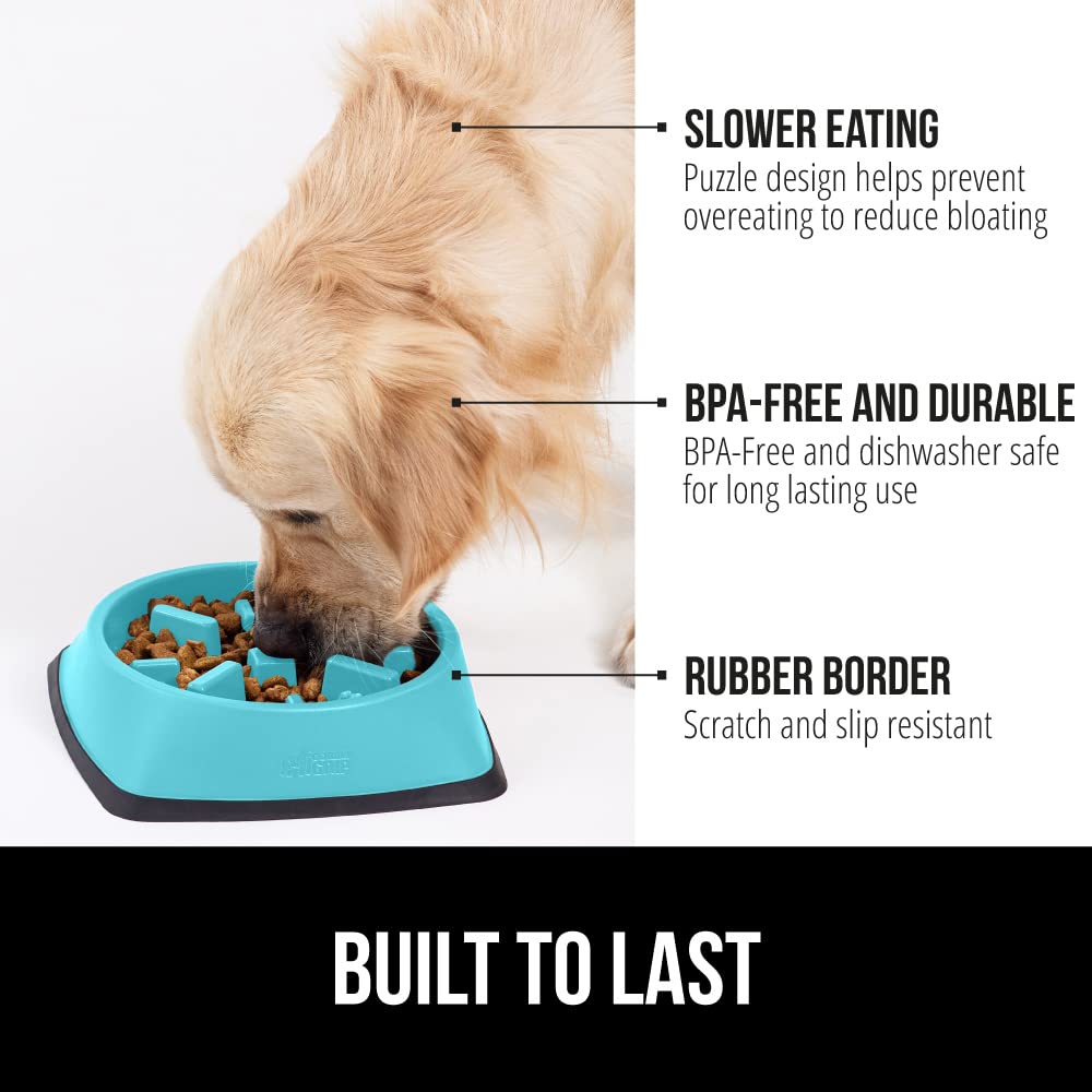 Foto 3 pulgar | Cuenco Para Perros Slow Feeder Gorilla Grip, 1 Taza, Turquesa - Venta Internacional.