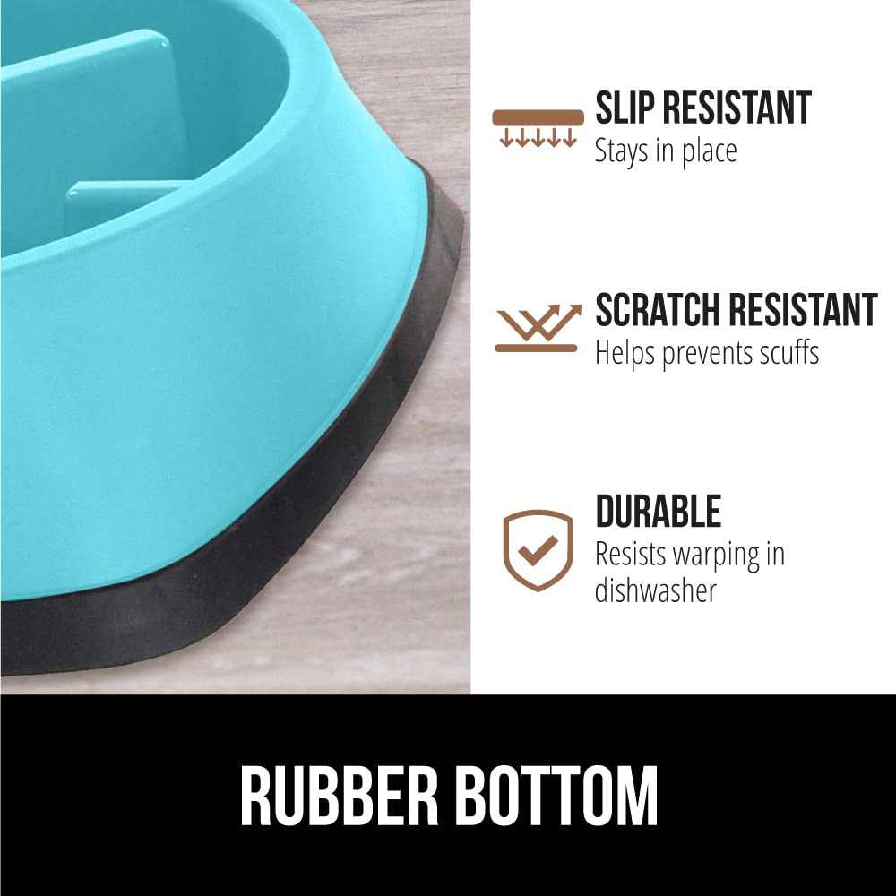 Foto 5 pulgar | Cuenco Para Perros Slow Feeder Gorilla Grip, 1 Taza, Turquesa - Venta Internacional.