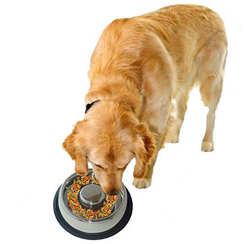 Foto 3 pulgar | Mr. Peanut's Stainless Steel Interactive Slow Feed Dog Bow - Venta Internacional.