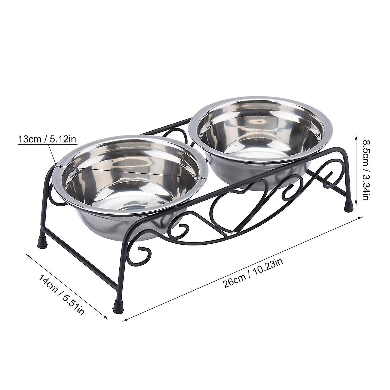 Foto 3 pulgar | Comedero De Agua Para Alimentos Para Mascotas, Cuencos Dobles De Acero Inoxidable - Venta Internacional.