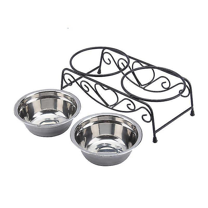 Foto 4 pulgar | Comedero De Agua Para Alimentos Para Mascotas, Cuencos Dobles De Acero Inoxidable - Venta Internacional.
