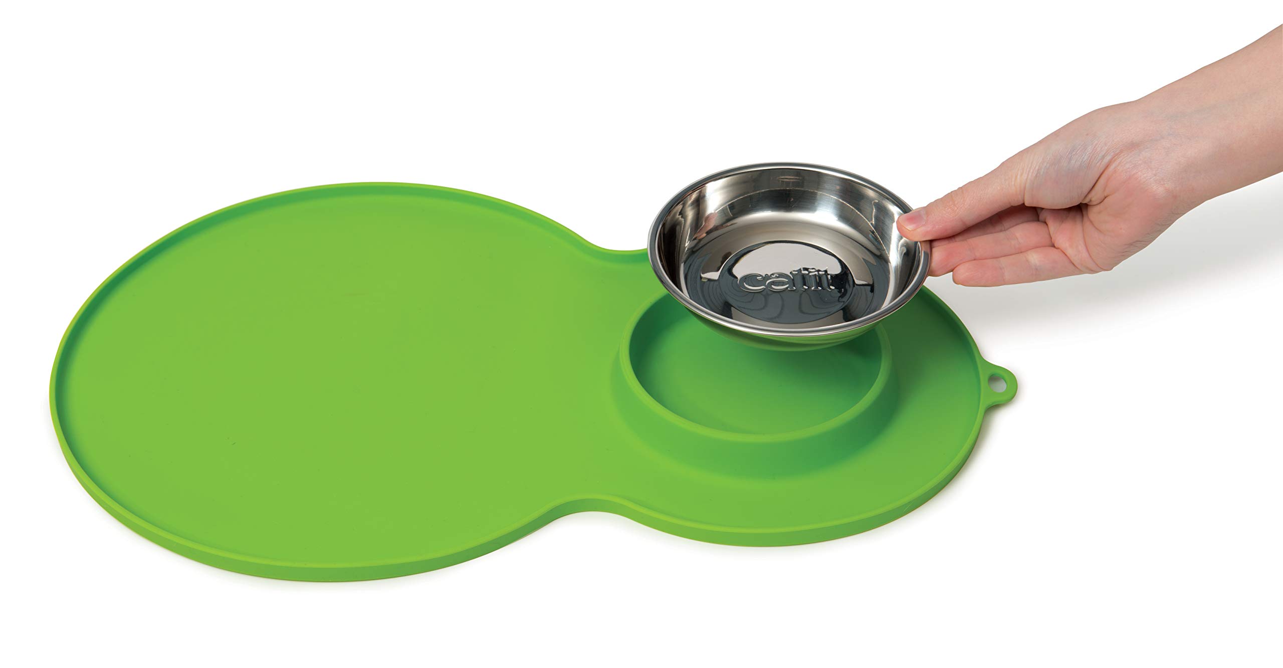 Foto 2 pulgar | Mantel Individual Cat Catit Con Forma De Cacahuete, Color Verde, Con Cuenco De Acero Inoxidable - Venta Internacional.