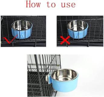 Foto 2 | Cuenco Crate Dog Extraíble De Acero Inoxidable Para Comida Y Agua - Venta Internacional.