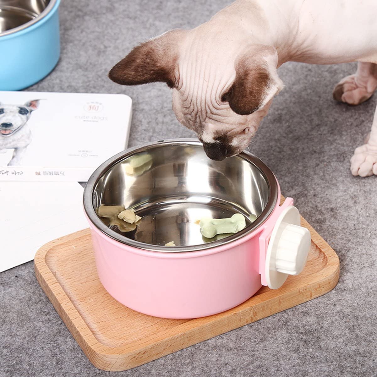 Foto 5 | Cuenco Crate Dog Extraíble De Acero Inoxidable Para Comida Y Agua - Venta Internacional.